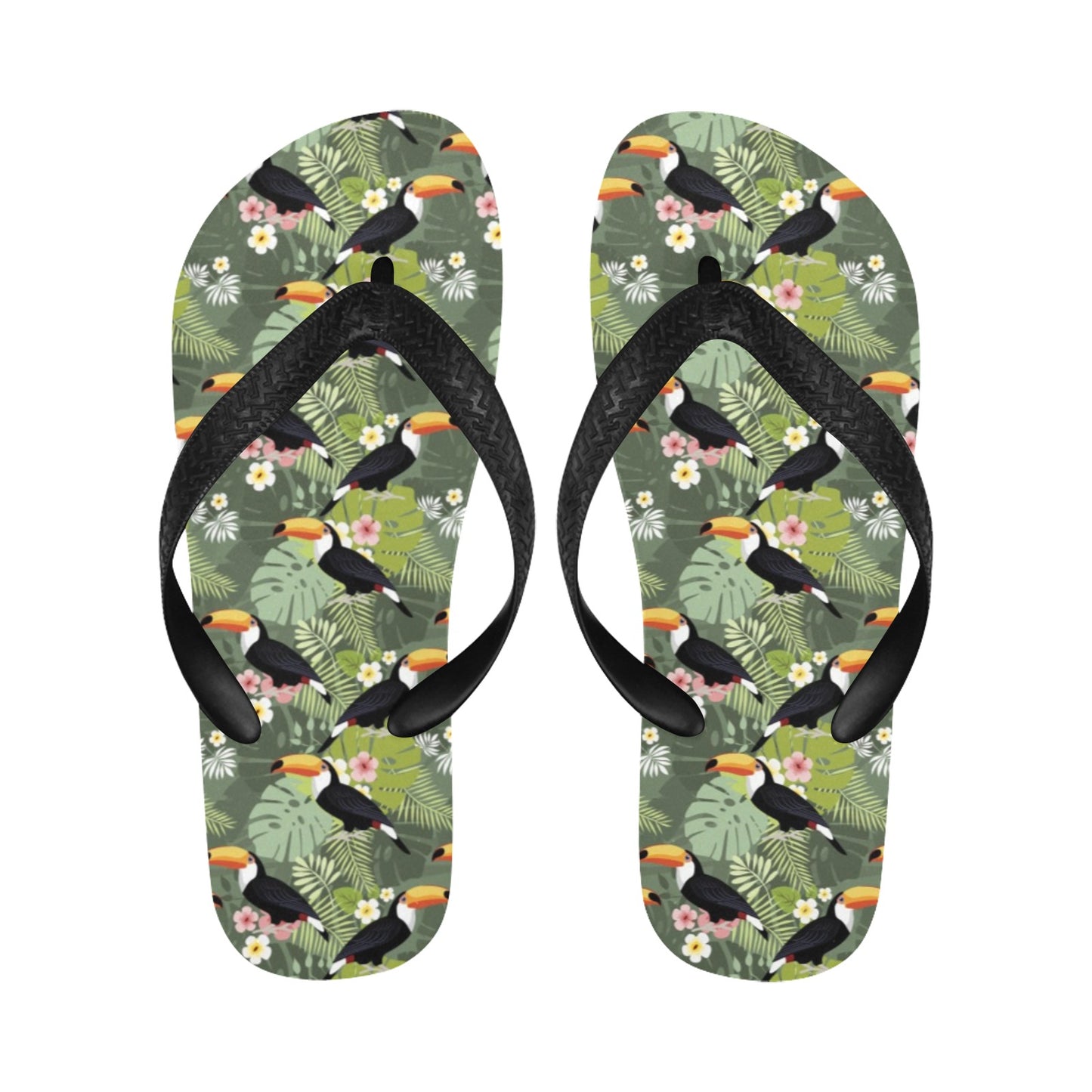 Toucan Print Design LKS304 Flip Flops