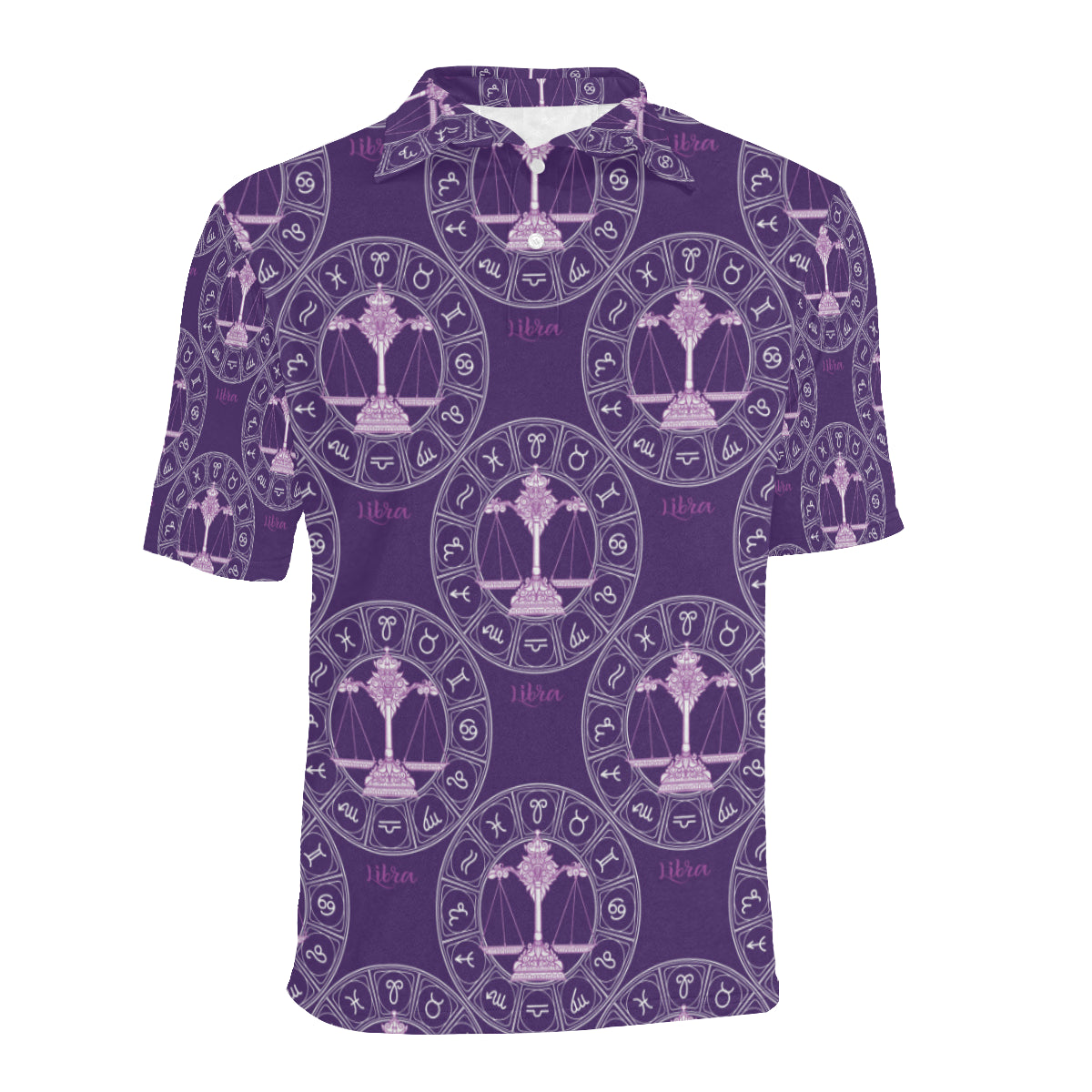 Libra Pattern Print Design 03 Men Polo Shirt