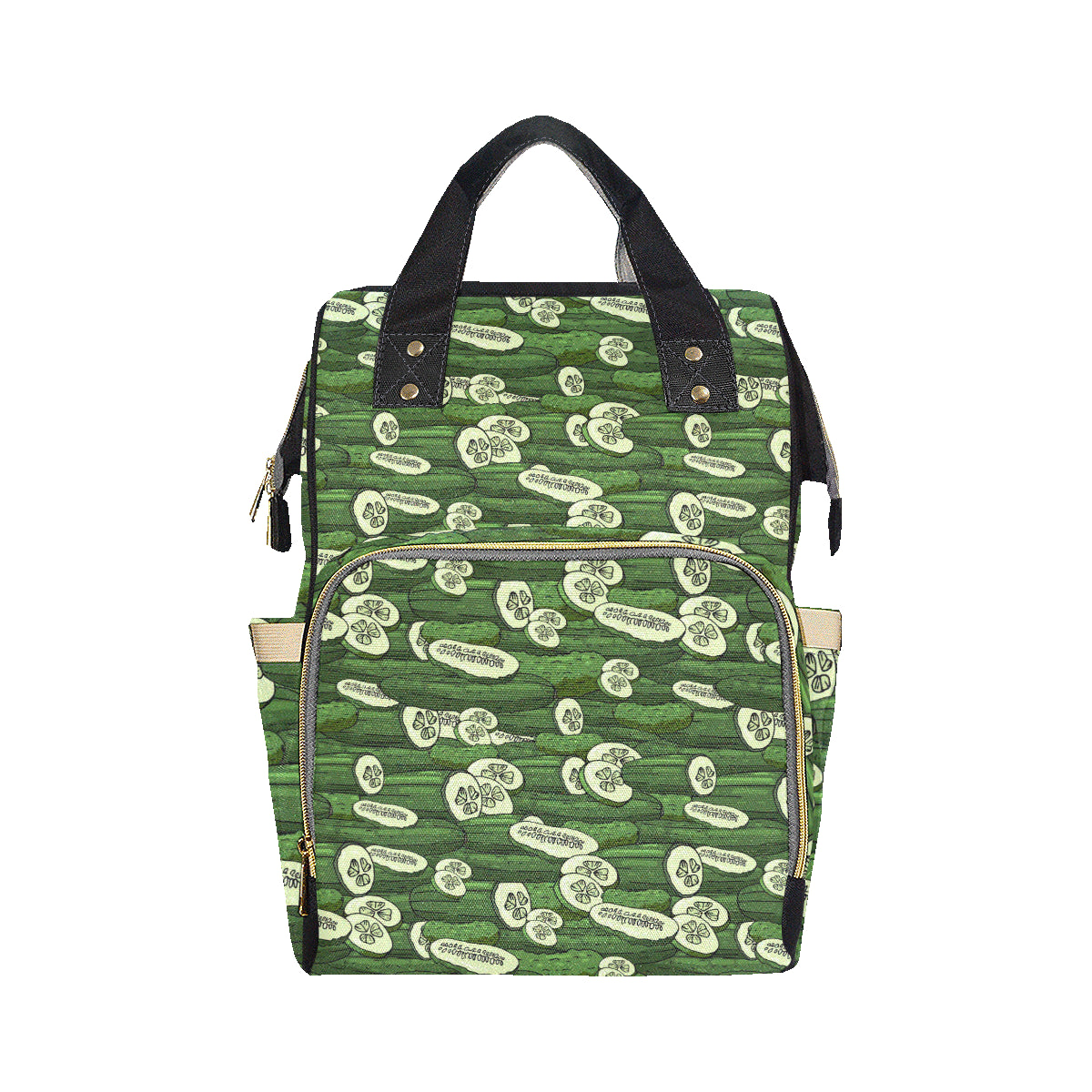 Cucumber Pattern Print Design CC01 Diaper Bag Backpack