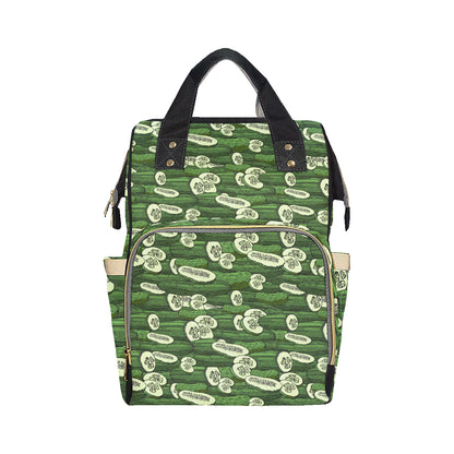Cucumber Pattern Print Design CC01 Diaper Bag Backpack