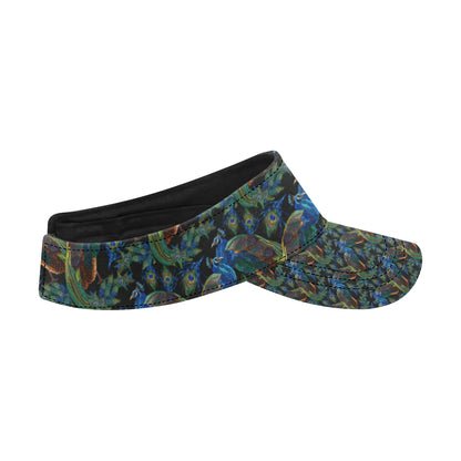 Peacock Themed Design Print Unisex Sun Visor