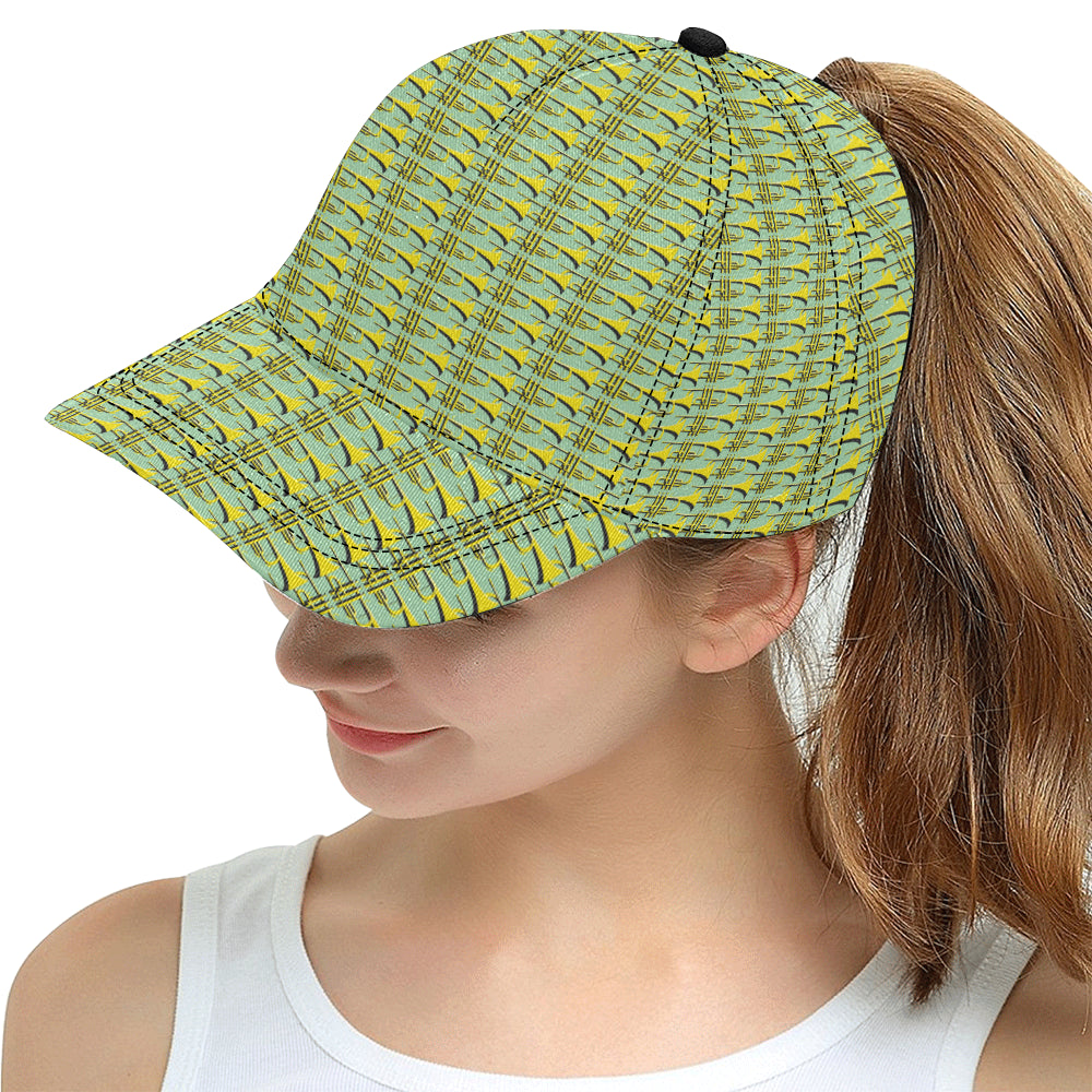 Trumpet Vintage Design Print Snapback Cap