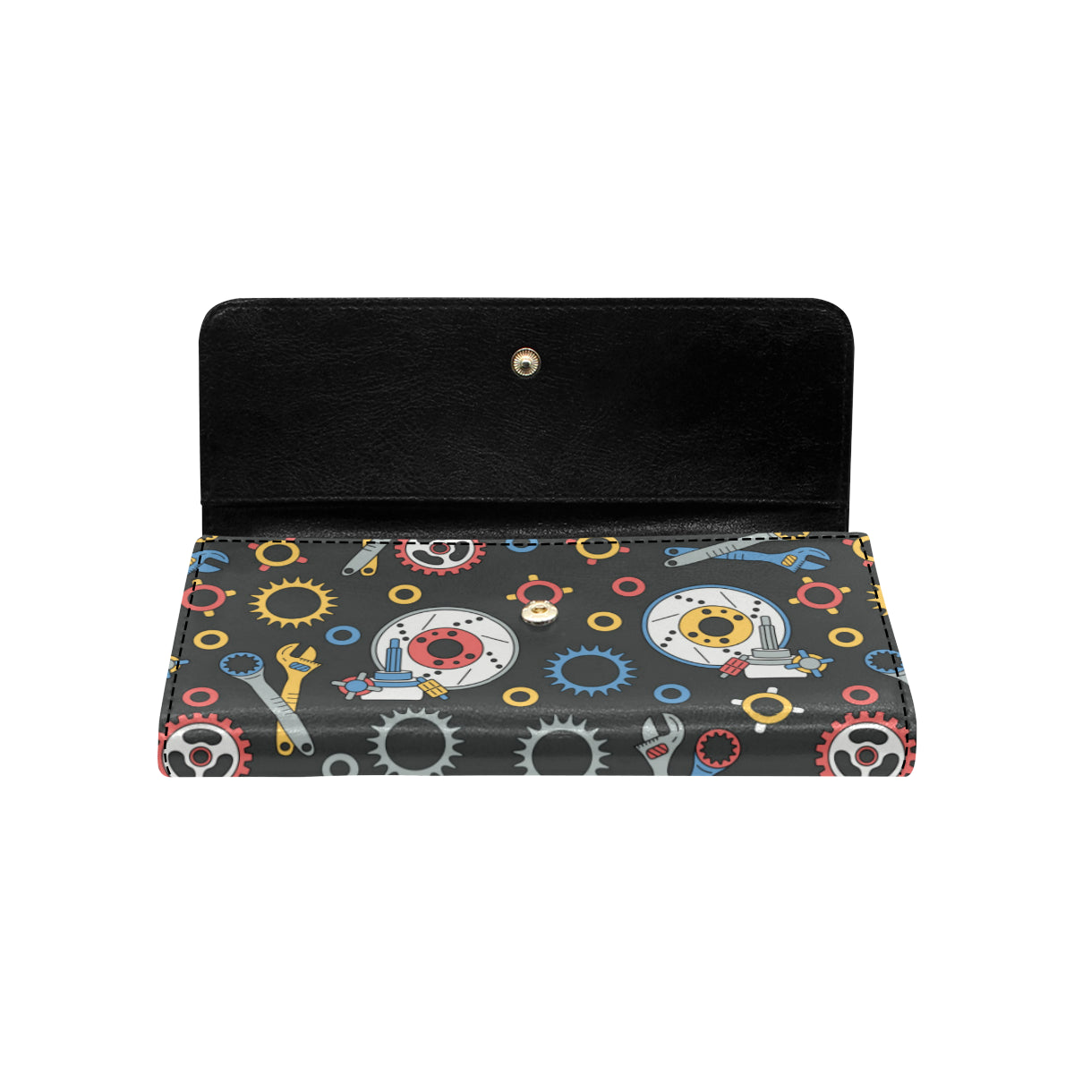 Mechanic Pattern Print Design 01 Women's Trifold Wallet