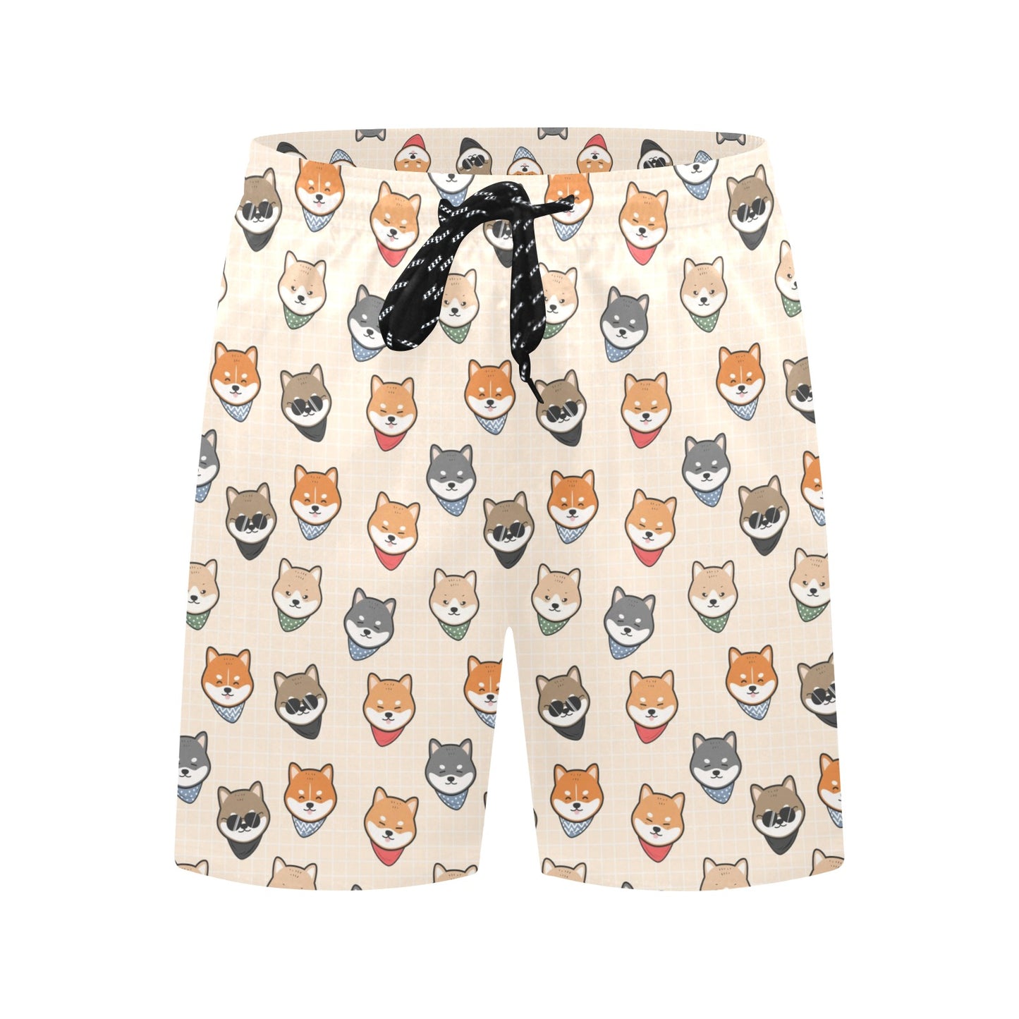 Shiba Inu Print Design LKS3010 Men's Swim Trunks Beach Shorts