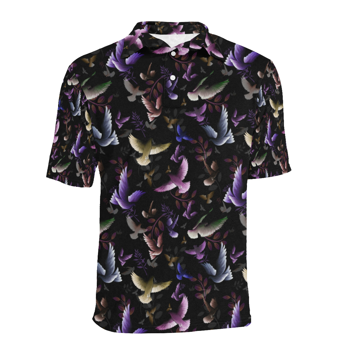 Pigeon Pattern Print Design 01 Men Polo Shirt