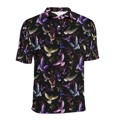 Pigeon Pattern Print Design 01 Men Polo Shirt