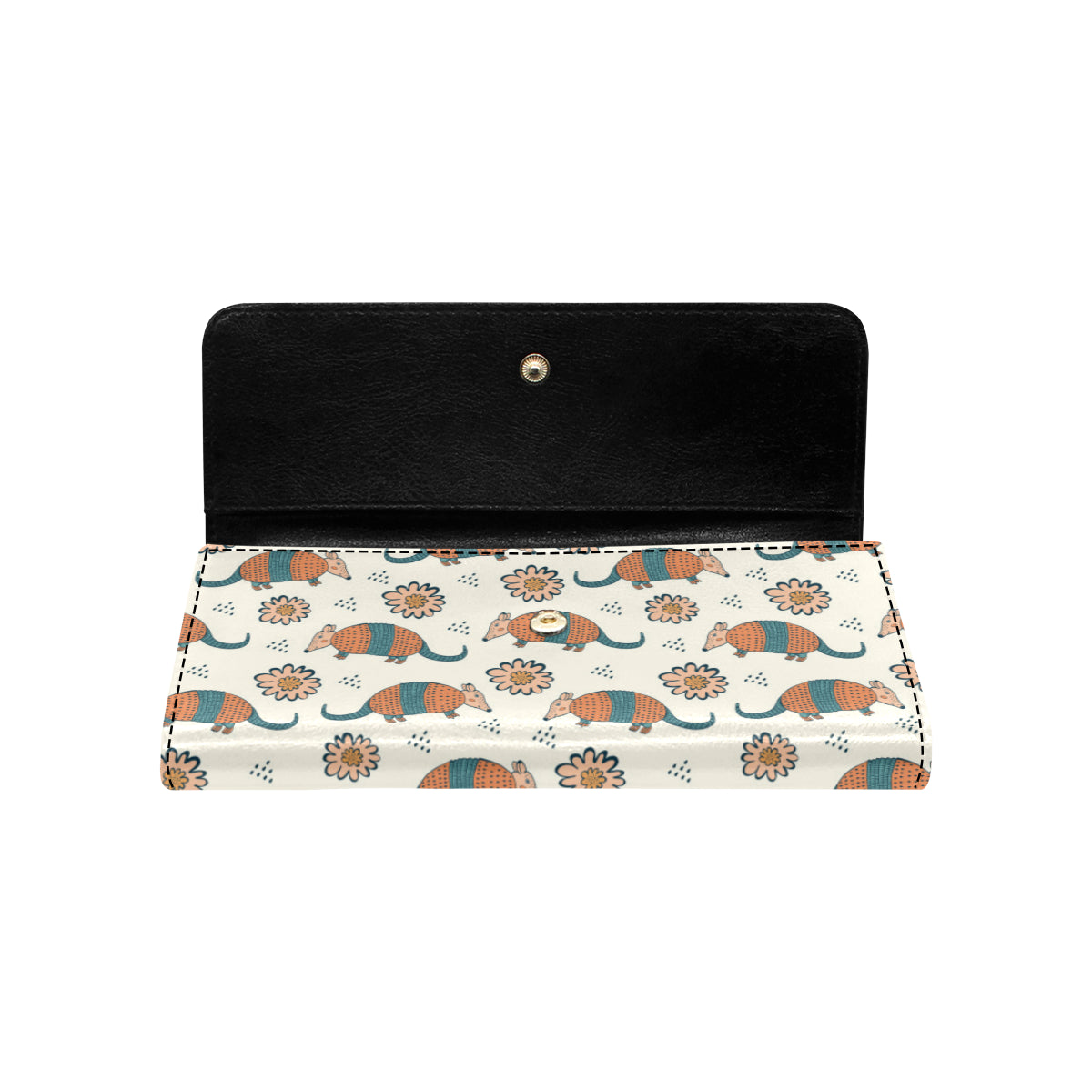 Armadillo Pattern Print Design 02 Women's Trifold Wallet