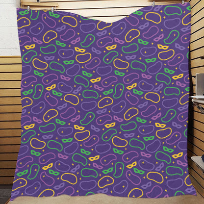 Mardi Gras Pattern Print Design 04 Premium Quilt
