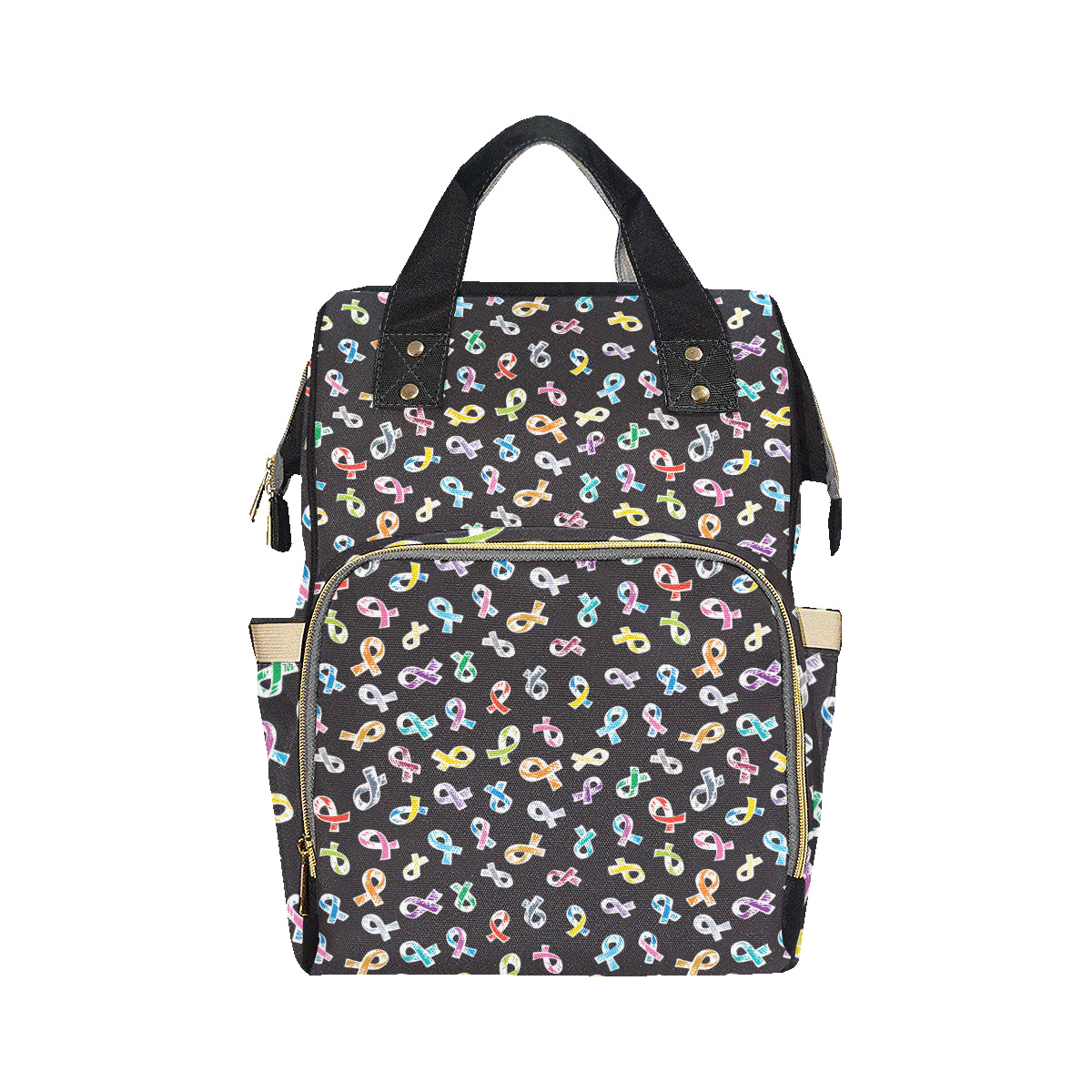 Cancer Awareness Pattern Print Design 02 Diaper Bag Backpack