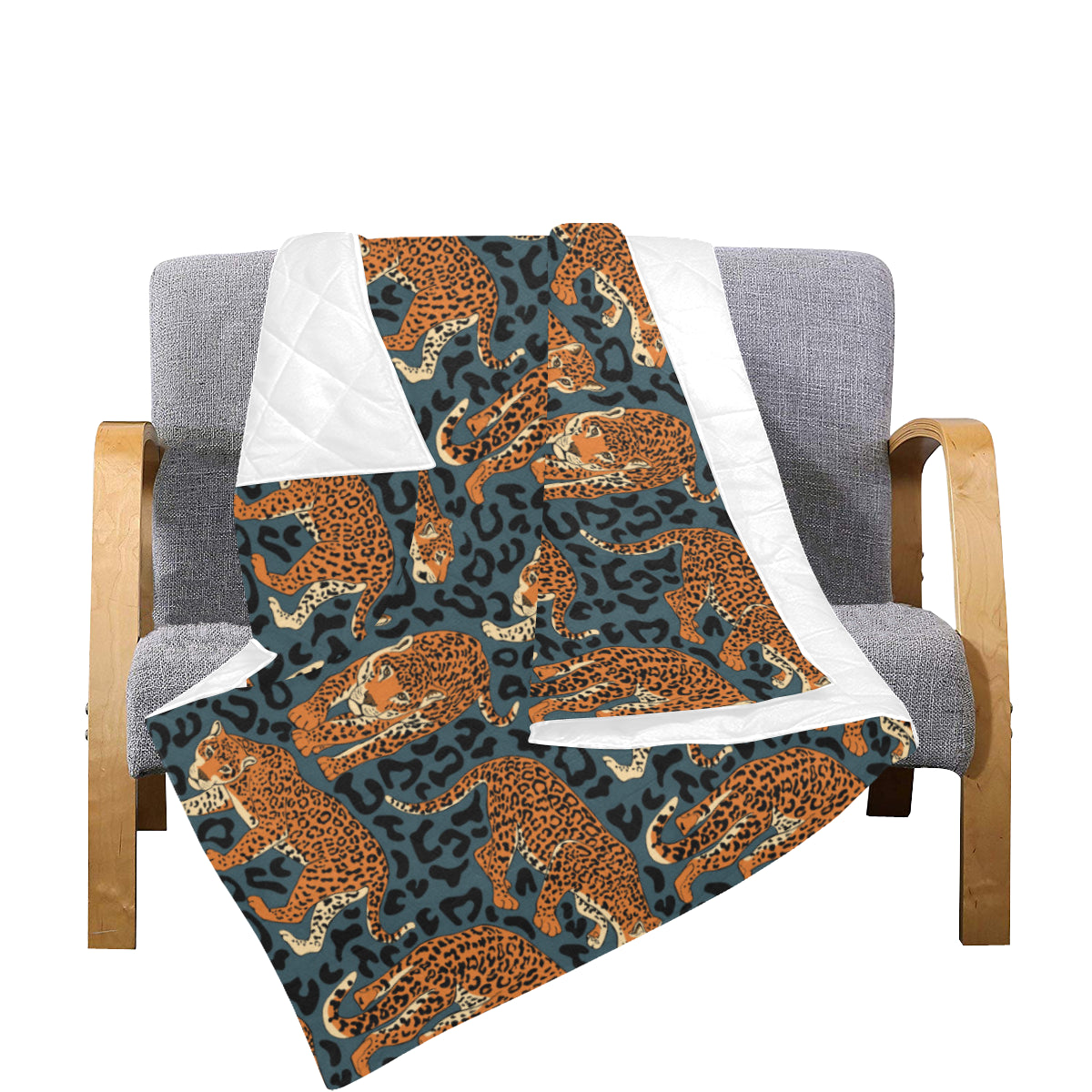 Jaguar Pattern Print Design 04 Premium Quilt