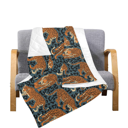 Jaguar Pattern Print Design 04 Premium Quilt