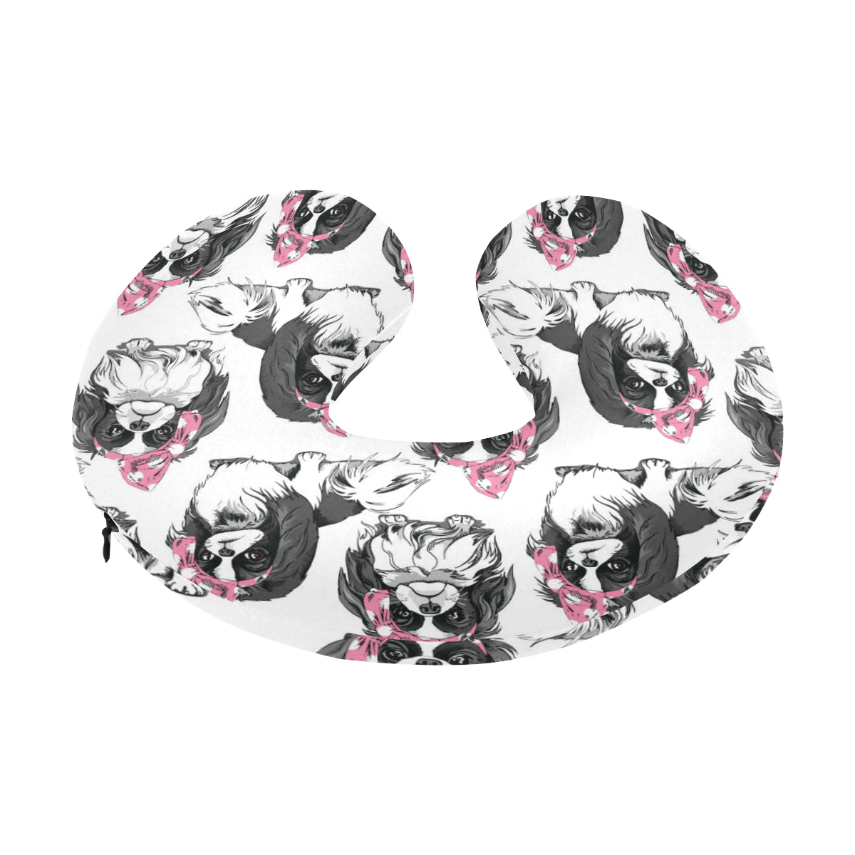 Japanese Chin Pattern Print Design 01 U-Shaped Travel Neck Pillow