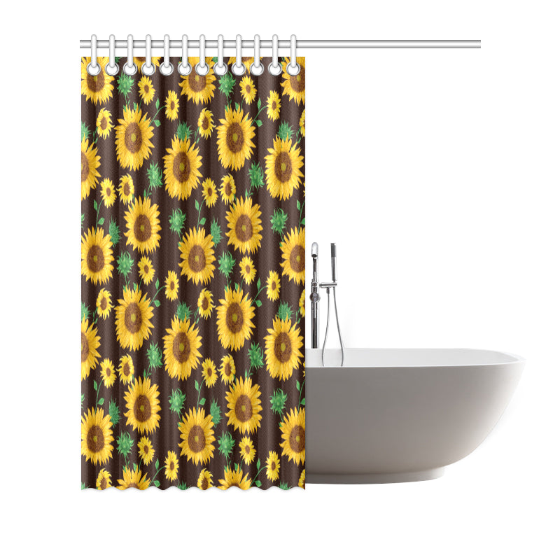 Sunflower Pattern Print Design SF01 Shower Curtain
