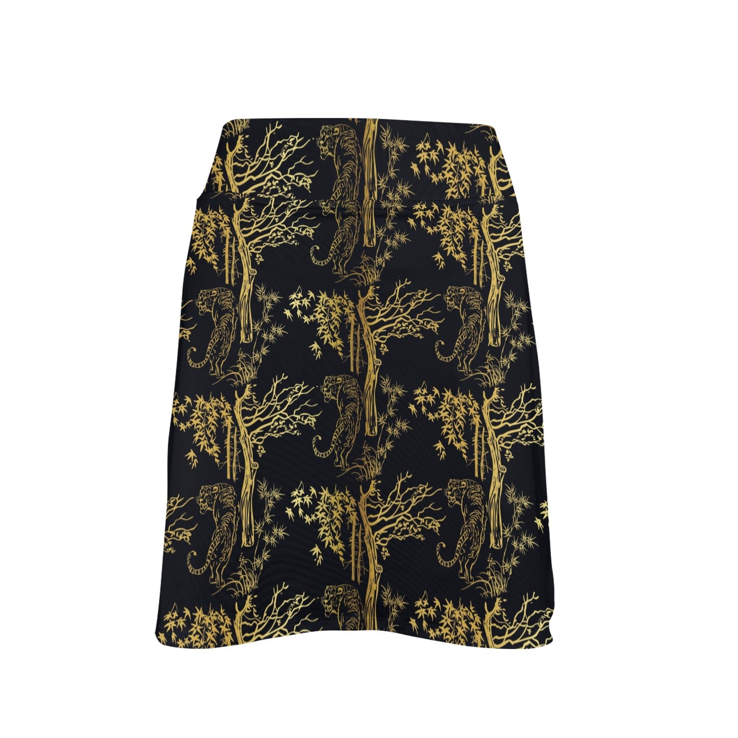 Tiger Gold Print Design LKS307 17" Golf & Pickleball Skort with Pockets
