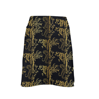 Tiger Gold Print Design LKS307 17" Golf & Pickleball Skort with Pockets