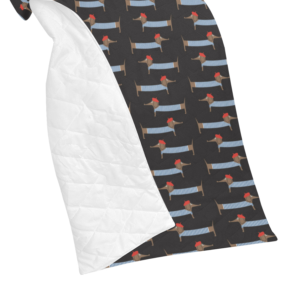 Dachshund Pattern Print Design 04 Premium Quilt