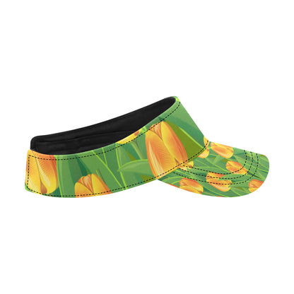 Tulip Orange Pattern Print Design TP07 Unisex Sun Visor