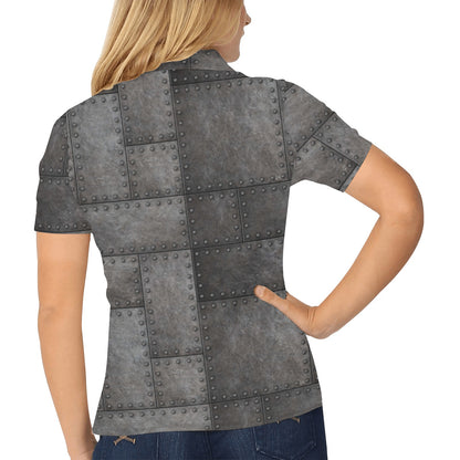 Armor Pattern Print Design 02 Women's Polo Shirt
