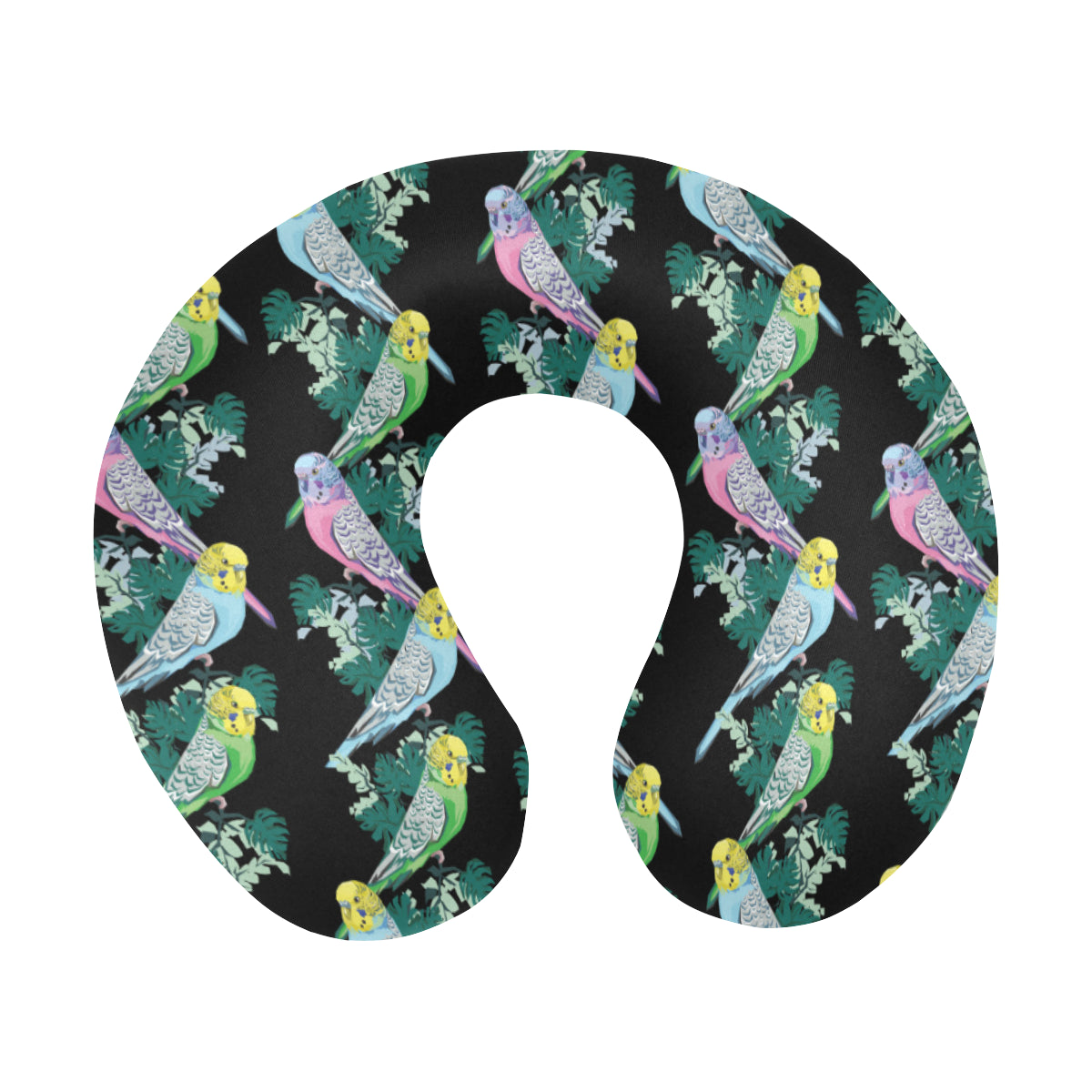 Budgerigar Pattern Print Design 03 U-Shaped Travel Neck Pillow