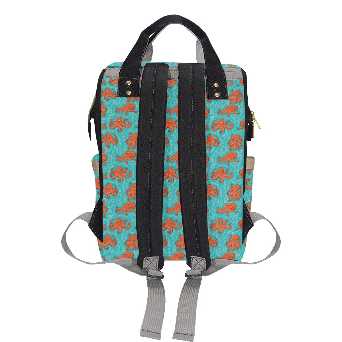 Octopus Cartoon Design Print Themed Diaper Bag Backpack