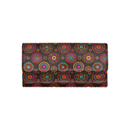 Bohemian Pattern Print Design 01 Women's Trifold Wallet