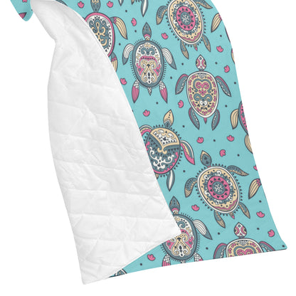 Sea Turtle Art Pattern Premium Quilt