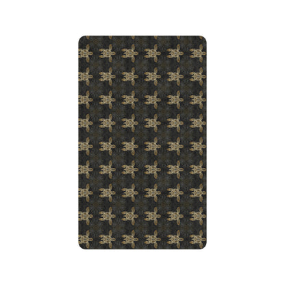 Gold Tribal Turtle Polynesian Design Rubber Doormat