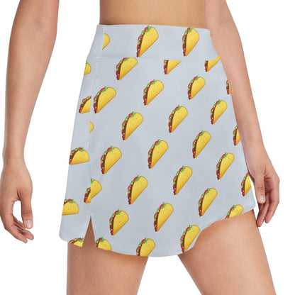 Taco Print Design LKS304 17" Golf & Pickleball Skort with Pockets