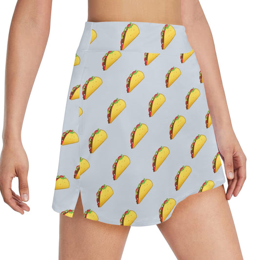 Taco Print Design LKS304 17" Golf & Pickleball Skort with Pockets