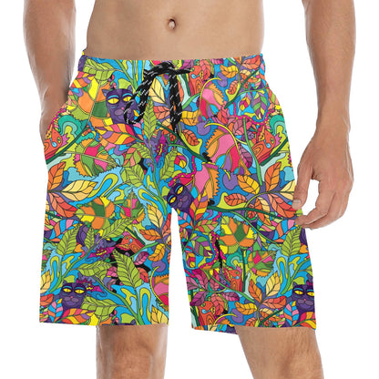 Trippy Print Design LKS301 Men's Swim Trunks Beach Shorts