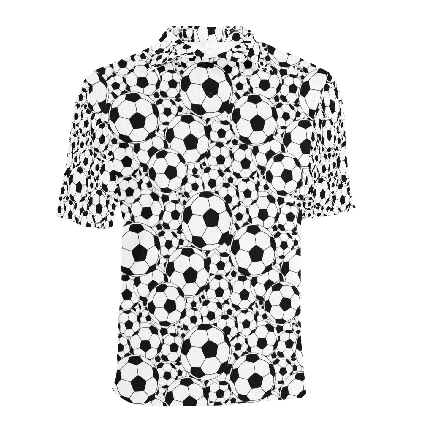 Soccer Ball Print Design LKS301 Men Polo Shirt