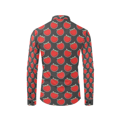 Tomato Print Design LKS306 Men's Long Sleeve Dress Shirt