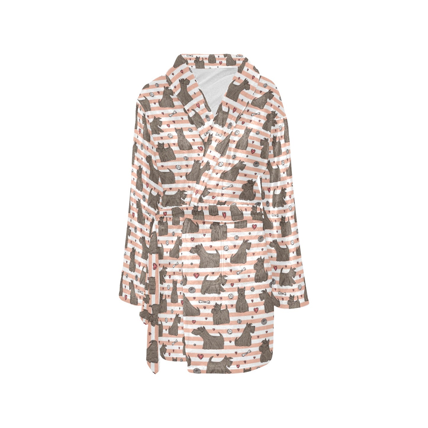 Scottish Terriers Print Design LKS3016 Women's Fleece Robe
