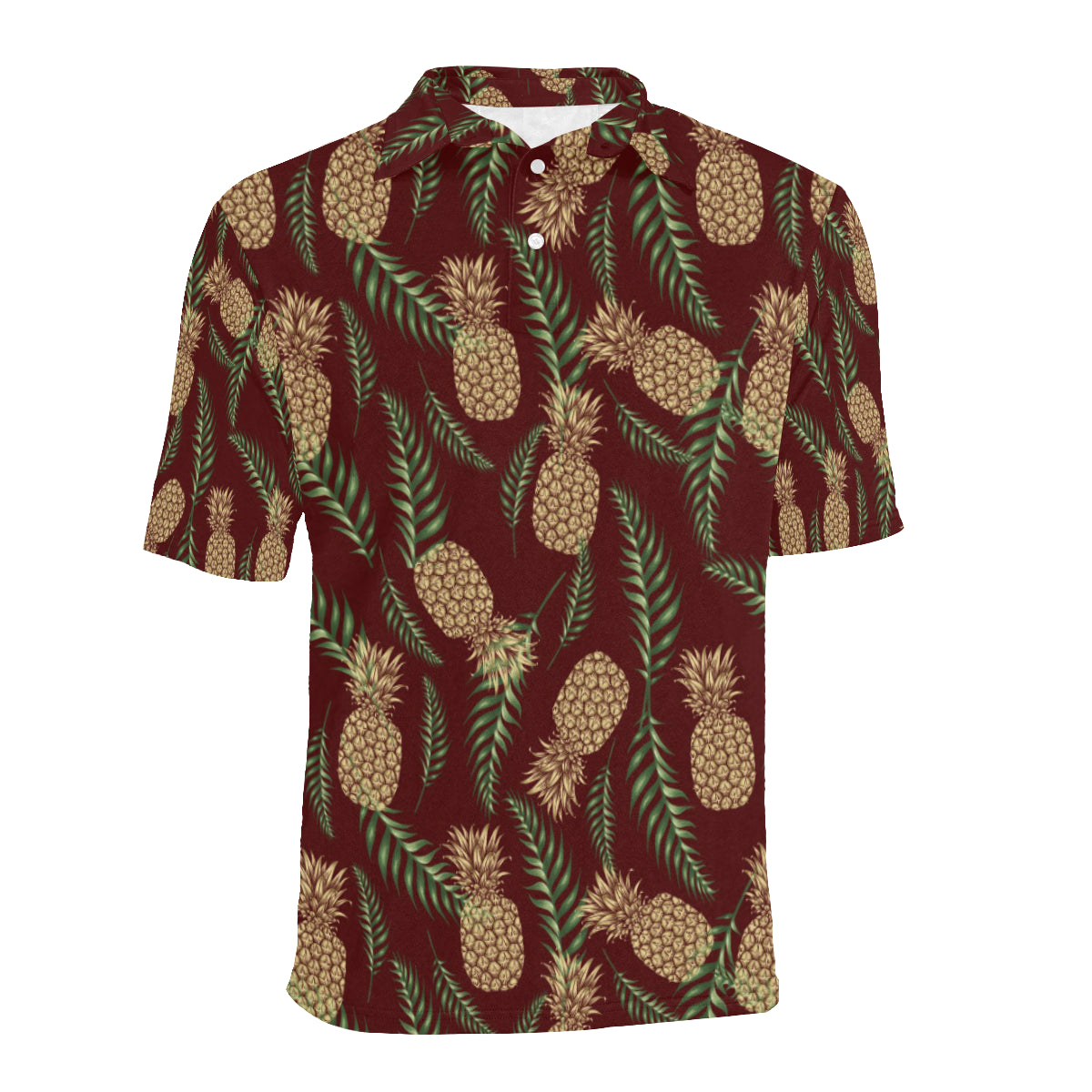 Pineapple Pattern Print Design PP013 Men Polo Shirt