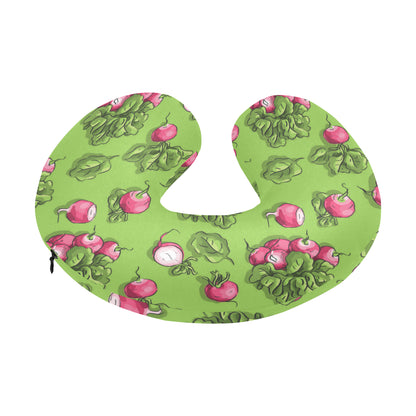 Radish Pattern Print Design A05 U-Shaped Travel Neck Pillow