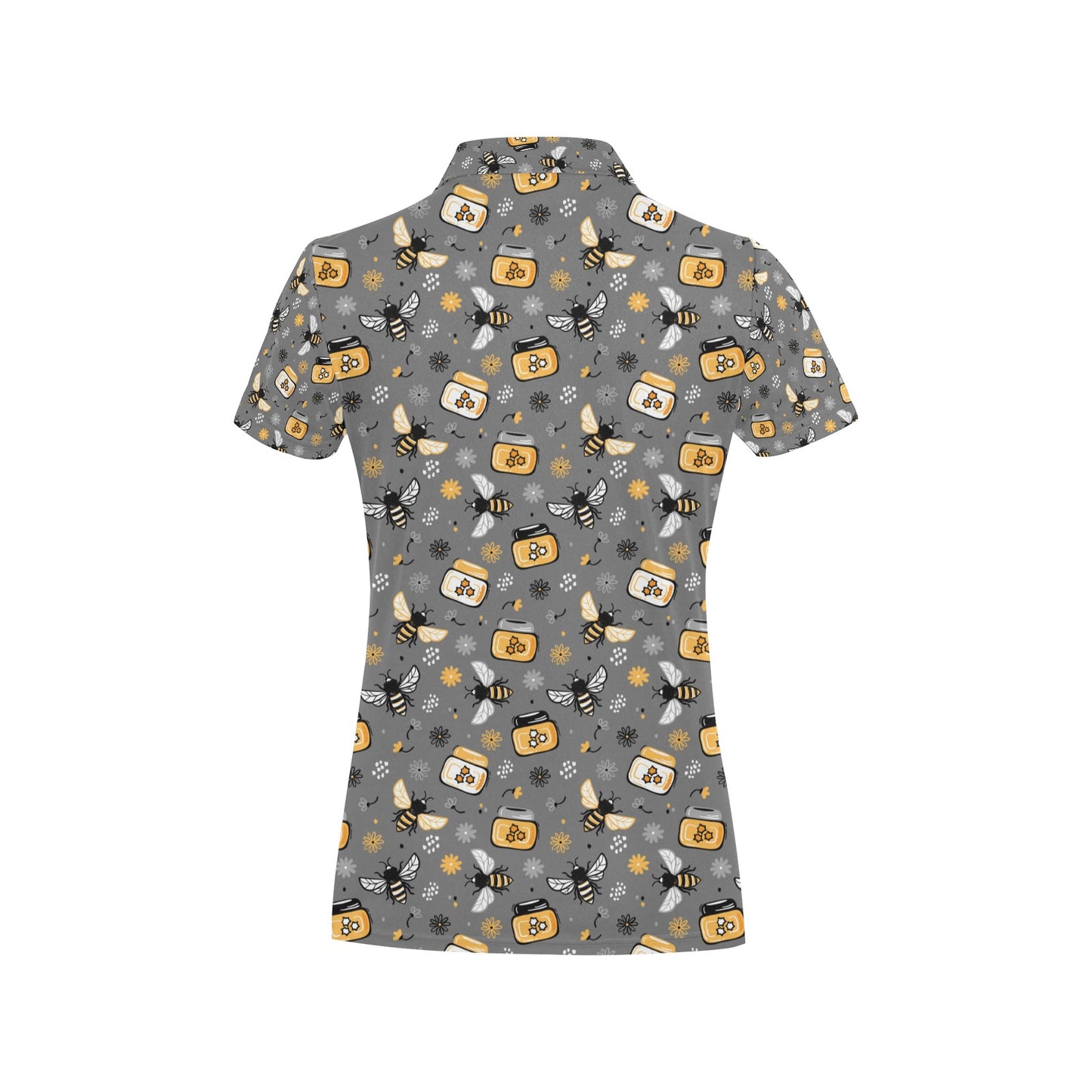 Honey Bee Print Design LKS301 Women's Polo Shirt
