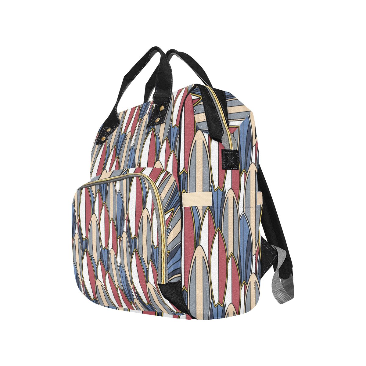 Surf board Pattern Diaper Bag Backpack
