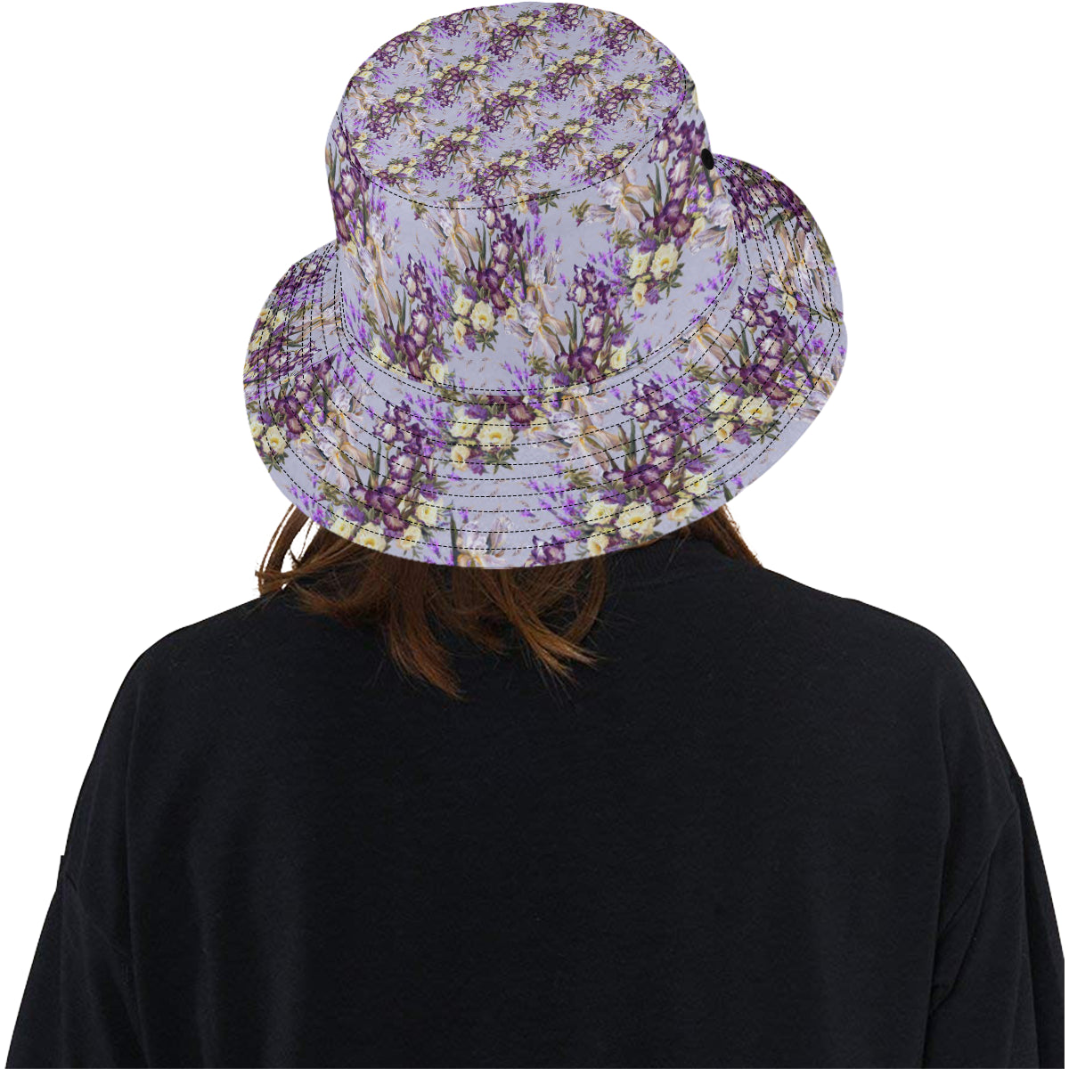 Iris Pattern Print Design IR07 Unisex Bucket Hat