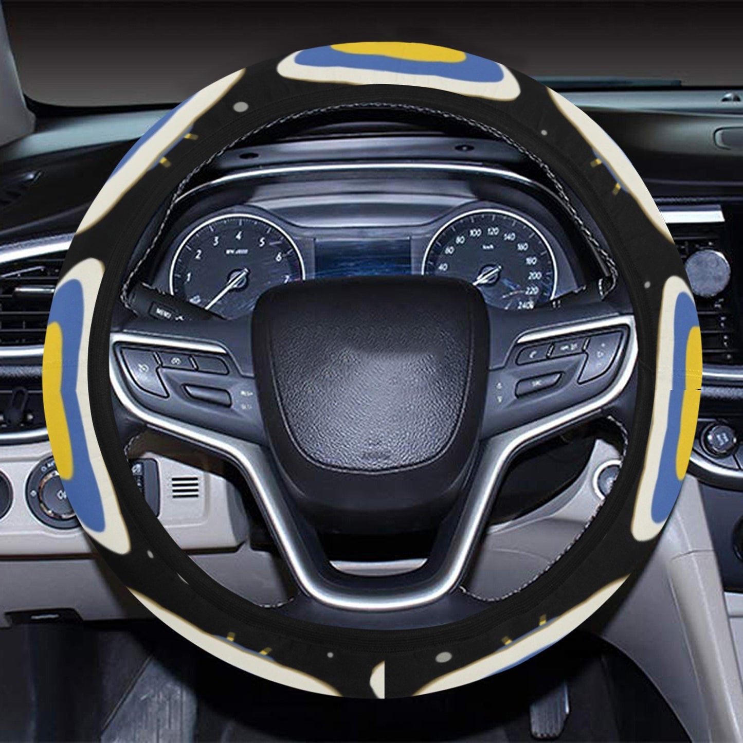 UFO Print Design LKS303 Steering Wheel Cover with Elastic Edge