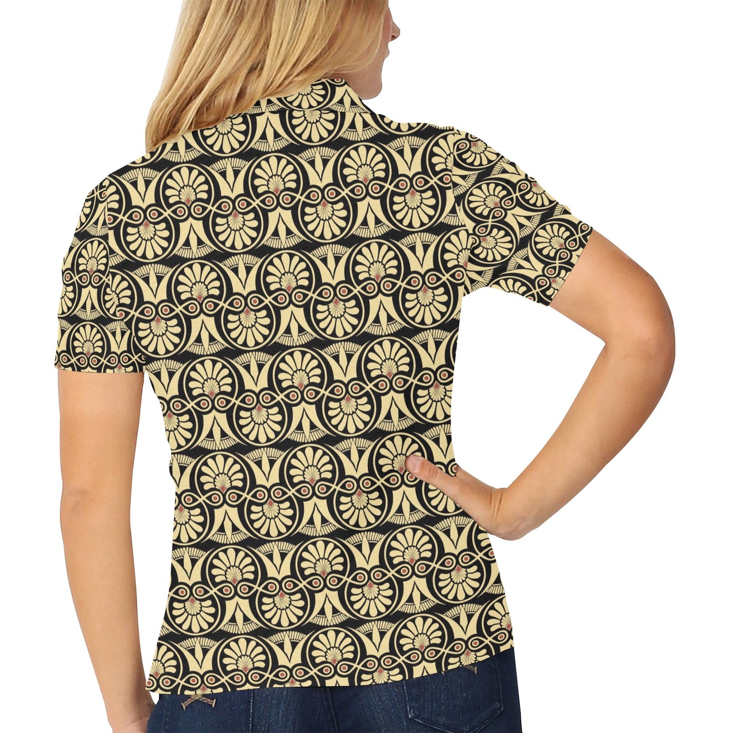 Ancient Greek Print Design LKS3014 Women's Polo Shirt