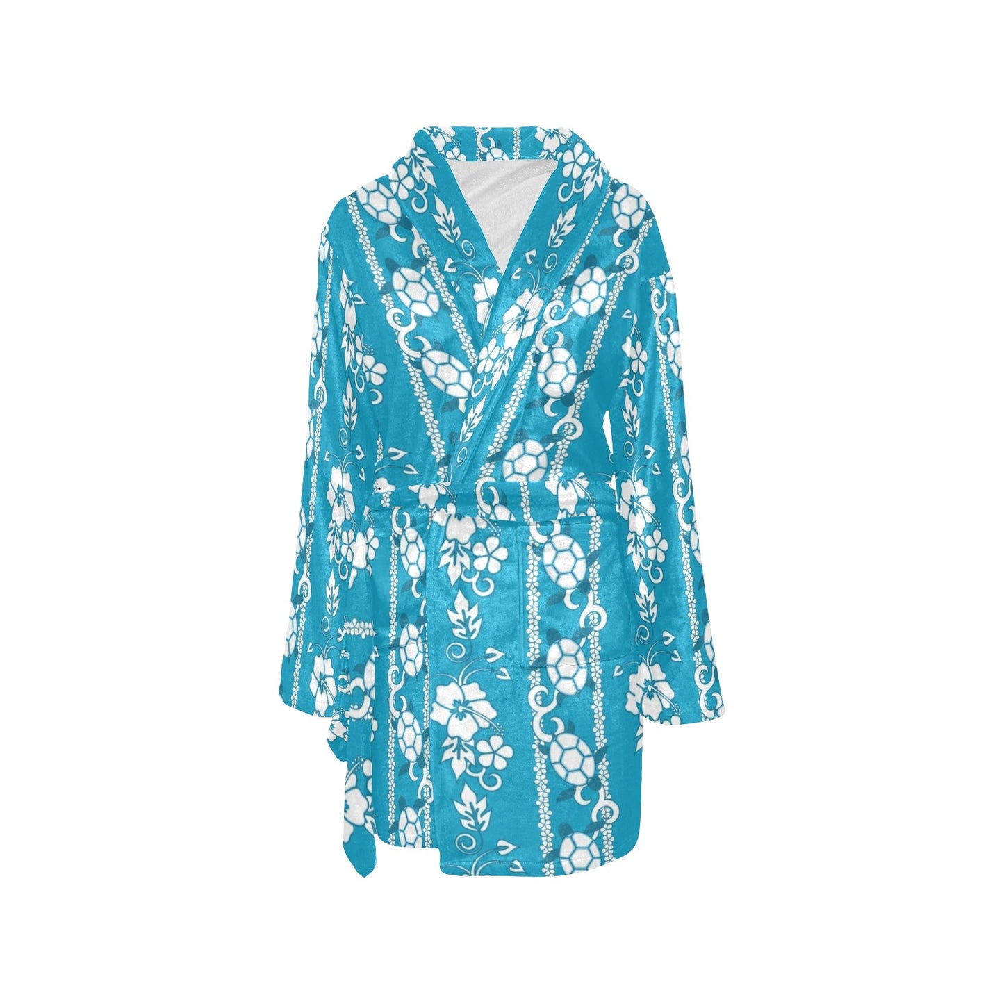 Hawaiian Themed Pattern Print Design H025 Women's Fleece Robe