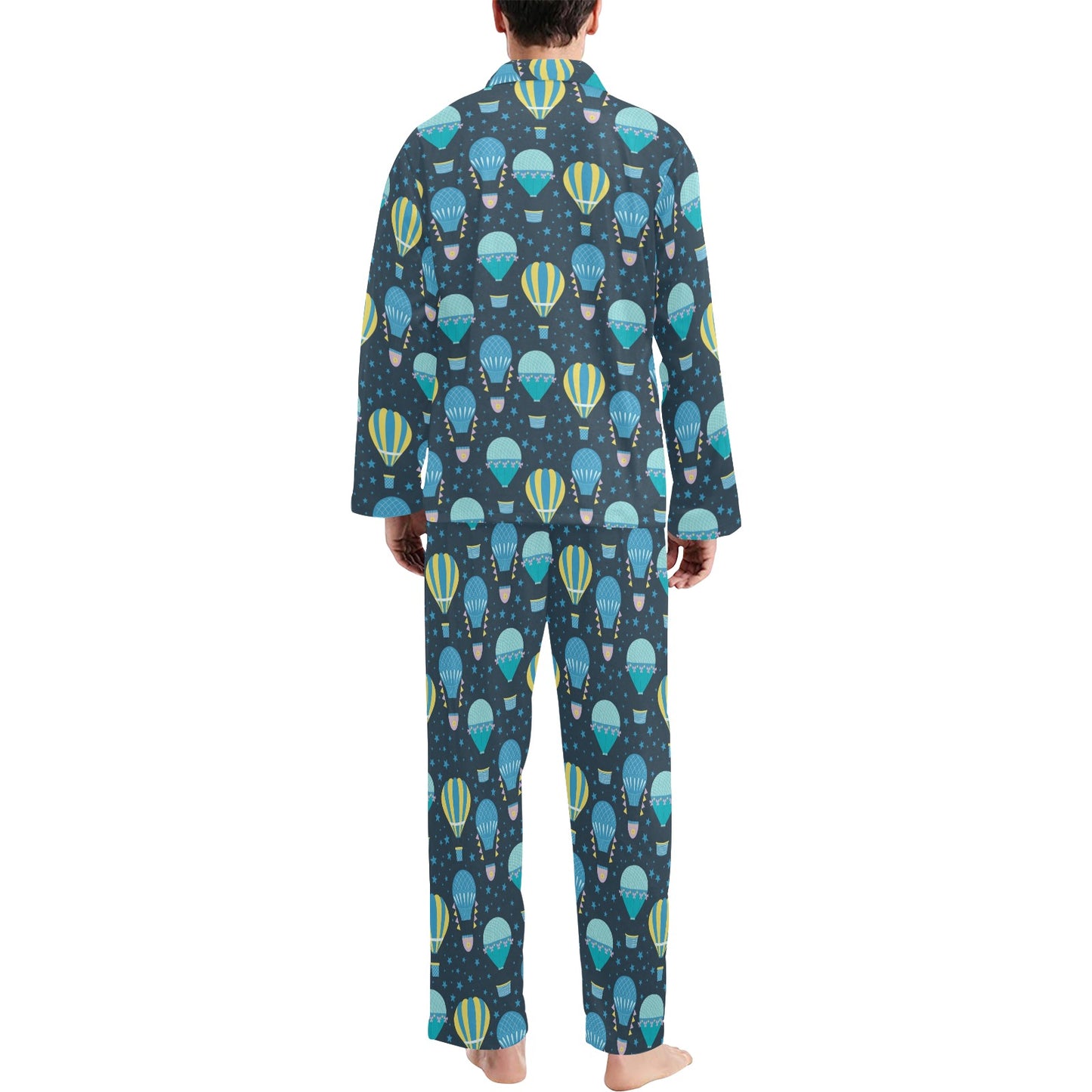 Ballon Pattern Print Design 06 Men's Long Pajama Set