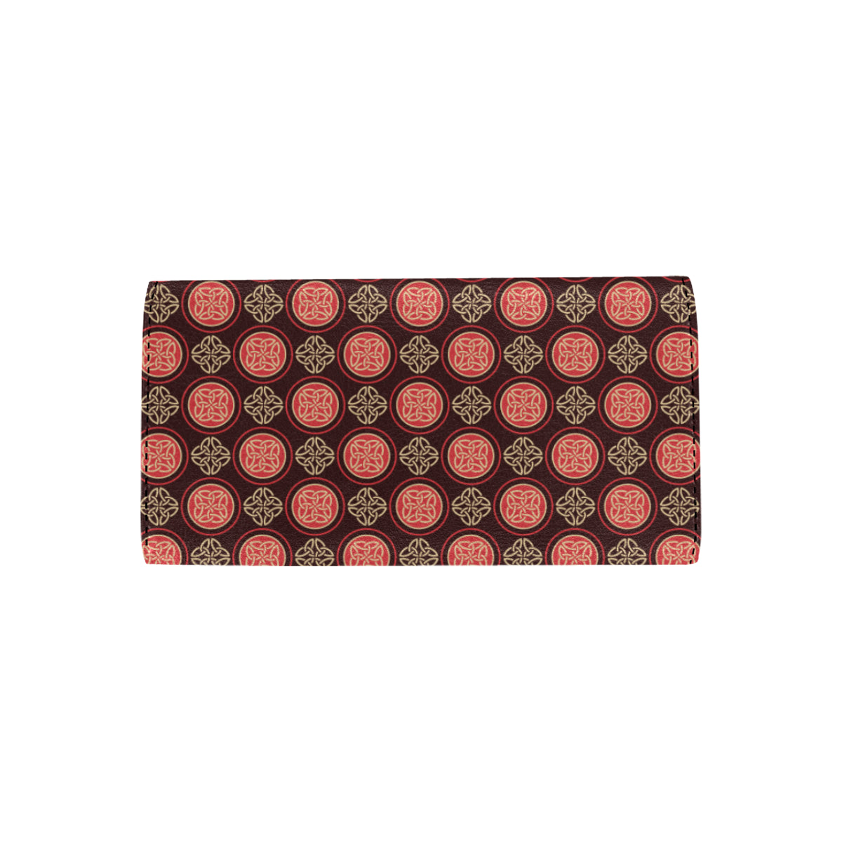 Celtic Pattern Print Design 02 Women's Trifold Wallet