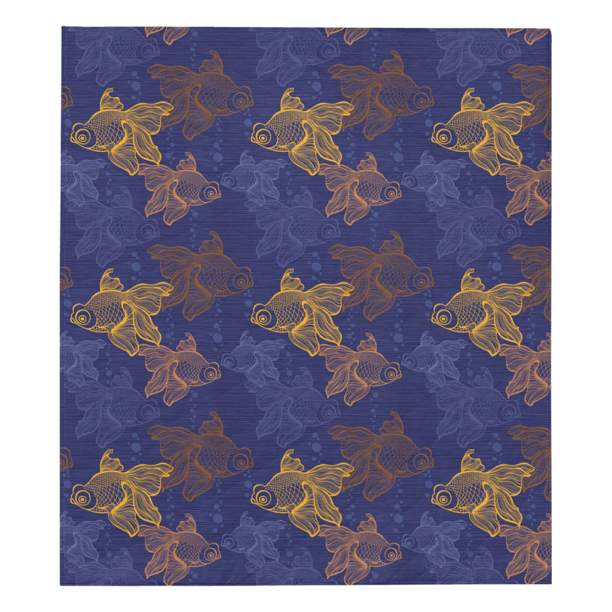 Goldfish Pattern Print Design 01 Premium Quilt