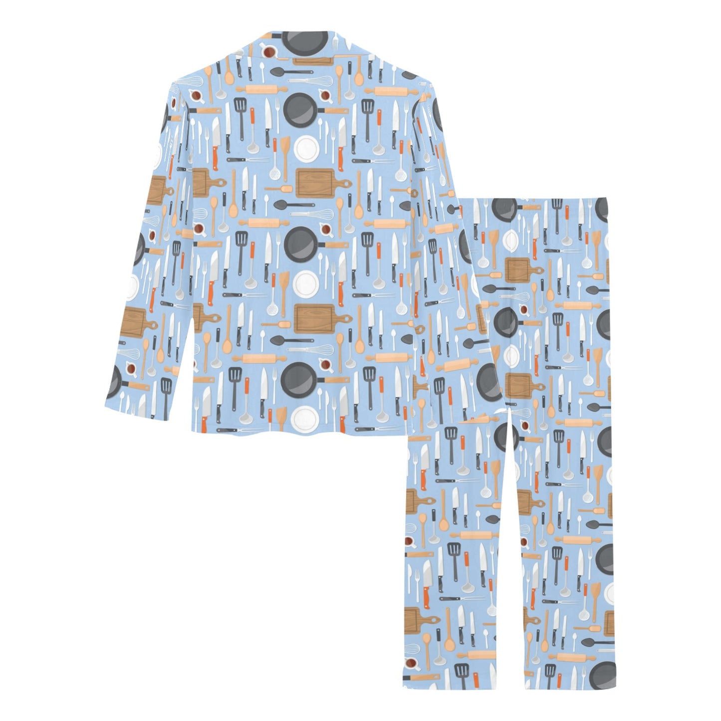 Cooking Kitchen Tools Pattern Print Design 02 Women's Long Pajama Set
