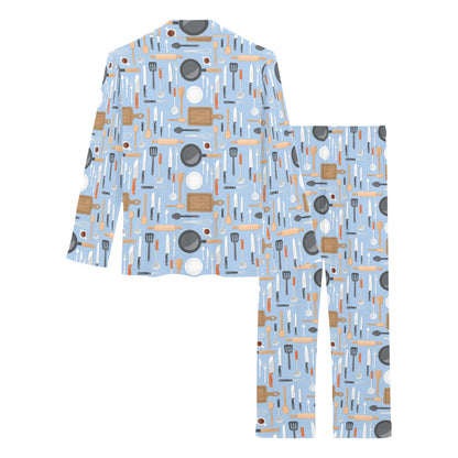 Cooking Kitchen Tools Pattern Print Design 02 Women's Long Pajama Set