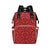 Bandana Red Print Design LKS304 Diaper Bag Backpack