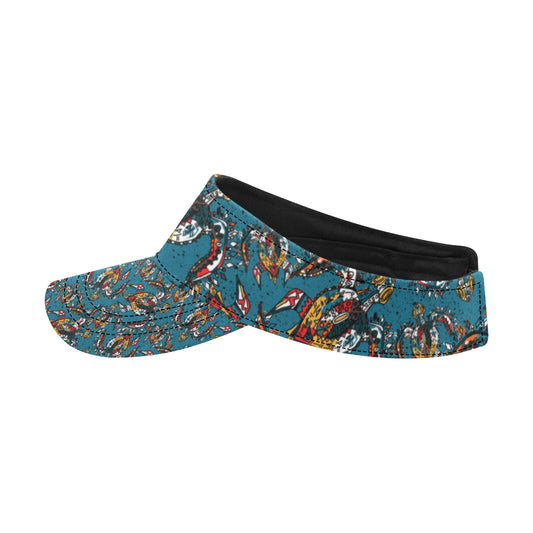 Sea Turtle Tribal Colorful Hand Drawn Unisex Sun Visor