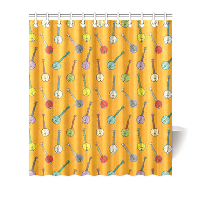 Banjo Pattern Print Design 02 Shower Curtain