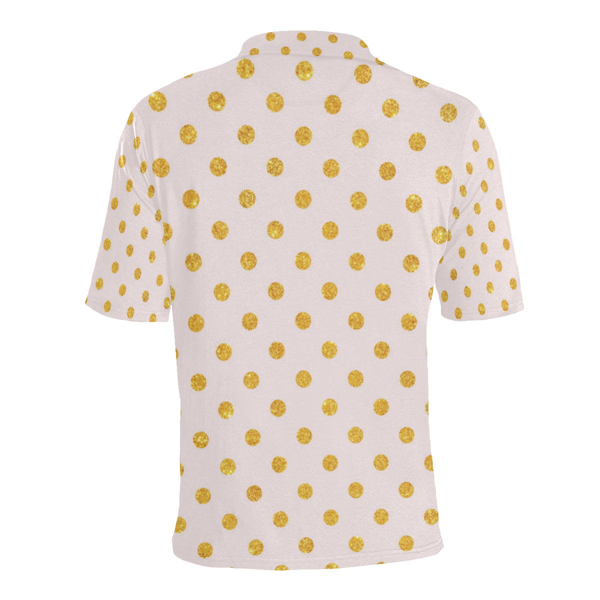 Polka Dot Gold Pink Pattern Print Design 01 Men Polo Shirt